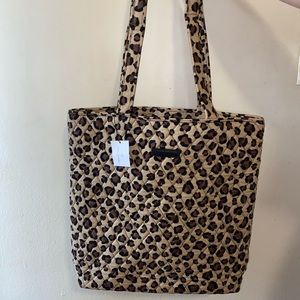 Vera Bradley NWT Leopard Quilted Tote Bag